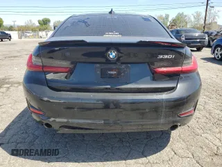 2021 BMW 3 Series 330i with VIN 3MW5R1J08M8B86329, listed as a Copart auction lot 50404285 with 33,545 mi miles and Clean Title. Bid and sale history available at carsss.com. Image 6.