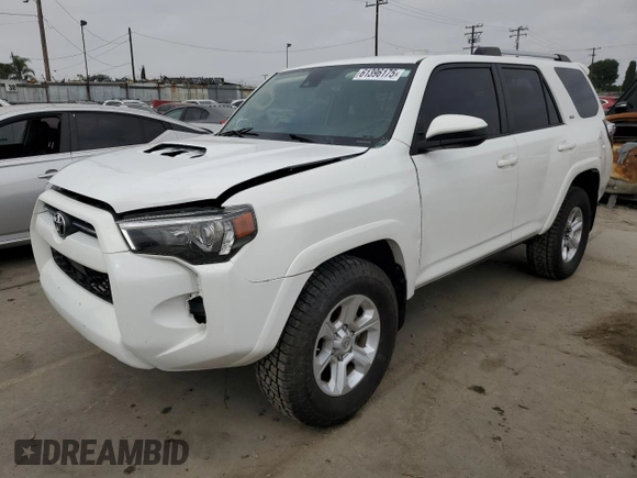 2021 Toyota 4Runner SR5 with VIN JTEEU5JR4M5231007, listed as a Copart auction lot 61396175 with 74,973 mi miles and Salvage title. Bid and sale history available at DreamBid. Image 1.