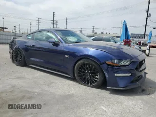 2019 Ford Mustang GT with VIN 1FA6P8CF5K5188157, listed as a Copart auction lot 62014865 with 14,346 mi miles and Salvage title. Bid and sale history available at DreamBid. Image 4.