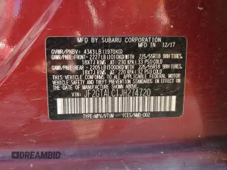 2018 Subaru Crosstrek Limited с VIN JF2GTALC1JH274720, выставлен на аукционе Copart как лот 55794685 с пробегом 89 612 миль миль и Чистый • Clean title. История ставок и продаж доступна на DreamBid. Изображение 13.