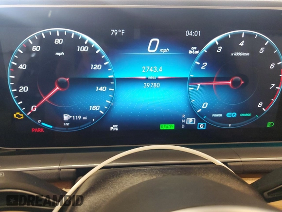 2021 Mercedes-Benz GLS 450 with VIN 4JGFF5KE6MA419030, listed as a Copart auction lot 59041075 with 39,780 mi miles and Salvage title. Bid and sale history available at DreamBid. Image 9.
