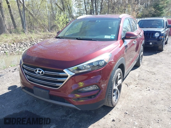 2016 Hyundai Tucson Eco with VIN KM8J3CA29GU052657, listed as a IAAI auction lot 42170324 with 80,681 mi miles. Bid and sale history available at carsss.com. Image 6.