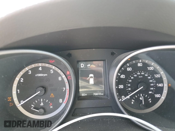 2017 Hyundai Santa Fe 2.4L with VIN 5XYZTDLB4HG428937, listed as a Copart auction lot 58637205 with 76,872 mi miles and Salvage title. Bid and sale history available at DreamBid. Image 9.