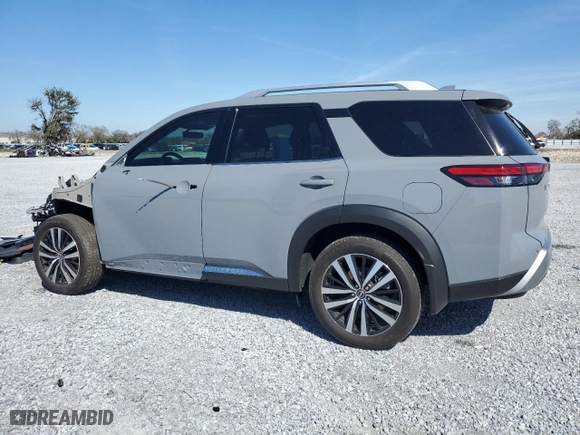 2024 Nissan Pathfinder Platinum with VIN 5N1DR3DH3RC233340, listed as a Copart auction lot 46373455 with 14,057 mi miles and Salvage Title. Bid and sale history available at carsss.com. Image 2.
