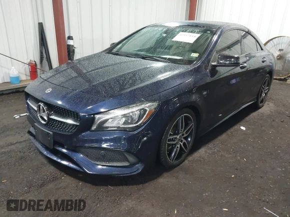 2018 Mercedes-Benz CLA 250 with VIN WDDSJ4EB1JN647458, listed as a IAAI auction lot 42357114 with 86,196 mi miles and . Bid and sale history available at DreamBid. Image 2.