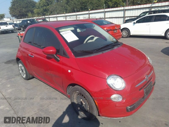 2013 FIAT 500 Pop with VIN 3C3CFFARXDT739174, listed as a IAAI auction lot 28333756 with 32,884 mi miles. Bid and sale history available at carsss.com. Image 1.