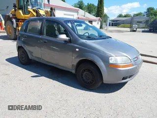 2008 Chevrolet Aveo LS with VIN KL1TD66658B224260, listed as a IAAI auction lot 42796483 with Not provided miles and . Bid and sale history available at DreamBid. Image 1.