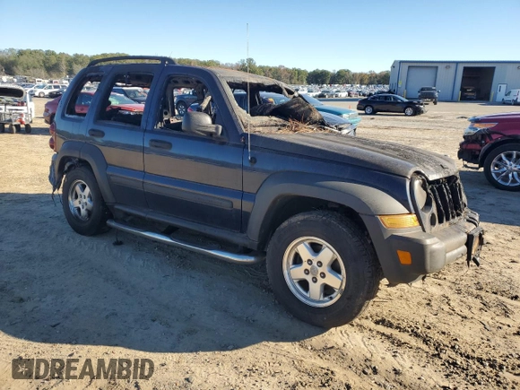 2006 Jeep Liberty Sport with VIN 1J4GL48596W274598, listed as a Copart auction lot 77983064 with Not Provided miles and Non Repairable. Bid and sale history available at carsss.com. Image 4.