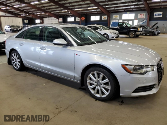 2013 Audi A6 Premium Plus with VIN WAUGGAFC8DN034033, listed as a Copart auction lot 55471895 with 136,840 mi miles and Salvage title. Bid and sale history available at DreamBid. Image 4.