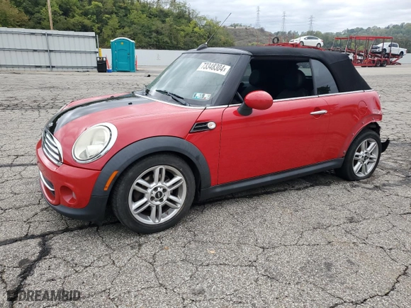 2011 MINI Cooper Convertible with VIN WMWZN3C51BTZ78331, listed as a Copart auction lot 73348304 with 94,219 mi miles and Salvage Title. Bid and sale history available at carsss.com. Image 1.