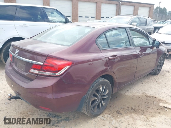 2014 Honda Civic Sedan EX with VIN 19XFB2F87EE041172, listed as a IAAI auction lot 41690179 with 111,019 mi miles. Bid and sale history available at carsss.com. Image 4.