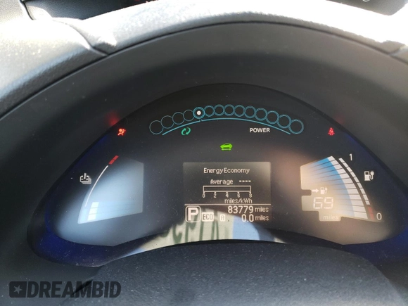 2016 Nissan LEAF S with VIN 1N4AZ0CP4GC307172, listed as a Copart auction lot 41990693 with 83,779 mi miles. Bid and sale history available at carsss.com. Image 9.