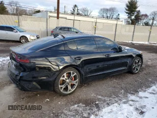 2018 Kia Stinger GT with VIN KNAE35LC0J6039182, listed as a Copart auction lot 41696565 with 57,053 mi miles and Salvage Title. Bid and sale history available at carsss.com. Image 3.