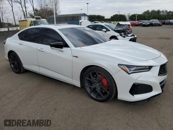 2023 Acura TLX Type S w/Performance Tire with VIN 19UUB7F9XPA004217, listed as a Copart auction lot 52958995 with 20,263 mi miles and Salvage Title. Bid and sale history available at carsss.com. Image 4.