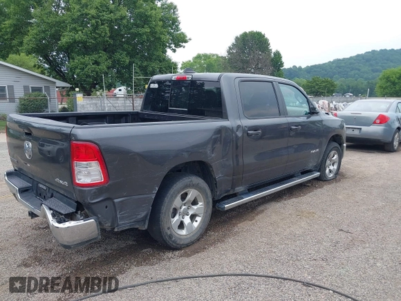 2021 Ram 1500 Big Horn with VIN 1C6SRFFT6MN646291, listed as a IAAI auction lot 42429243 with 74,364 mi miles and . Bid and sale history available at DreamBid. Image 4.