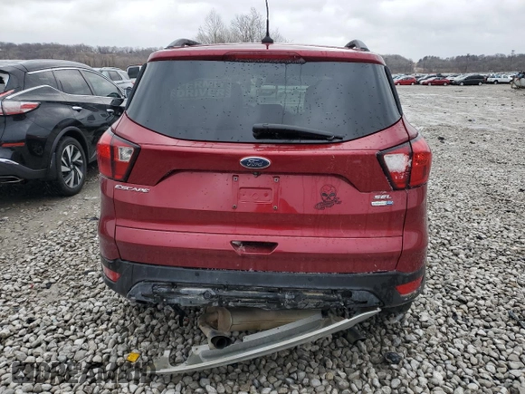 2019 Ford Escape SEL with VIN 1FMCU9HD5KUA05506, listed as a Copart auction lot 47435185 with 201,827 mi miles and Salvage Title. Bid and sale history available at carsss.com. Image 6.