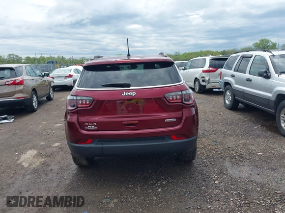 2021 Jeep Compass Latitude with VIN 3C4NJDBBXMT504993, listed as a IAAI auction lot 42181872 with 56,053 mi miles and . Bid and sale history available at DreamBid. Image 16.