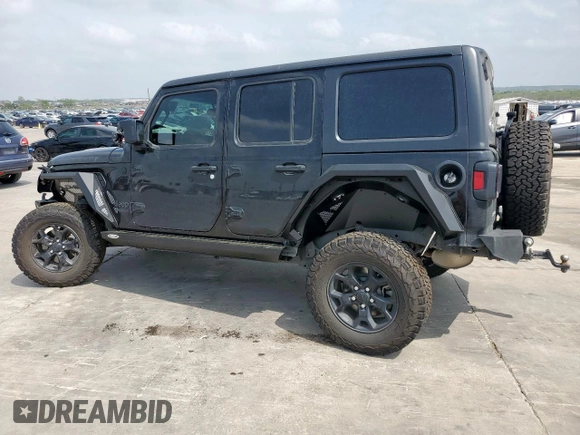 2021 Jeep Wrangler Unlimited Sport S with VIN 1C4HJXDN0MW859686, listed as a Copart auction lot 51352355 with 49,984 mi miles and Salvage Title. Bid and sale history available at carsss.com. Image 2.