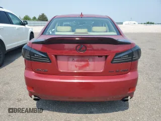2008 Lexus IS 250 with VIN JTHCK262882027649, listed as a Copart auction lot 60281105 with 160,383 mi miles and Salvage title. Bid and sale history available at DreamBid. Image 6.