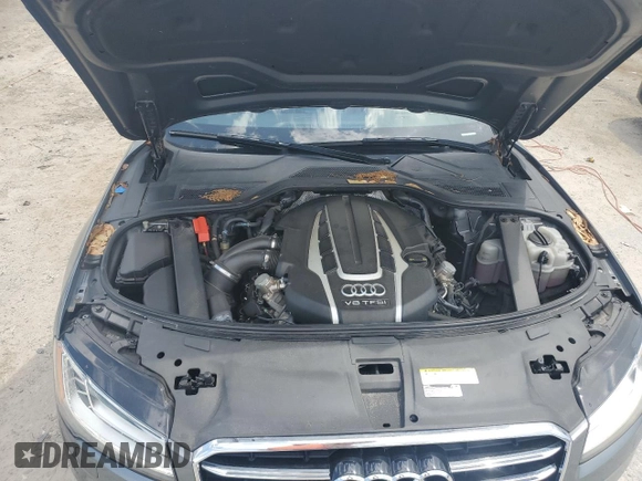 2015 Audi A8 4.0T with VIN WAU32AFD5FN040395, listed as a Copart auction lot 60909515 with 79,379 mi miles and Salvage title. Bid and sale history available at DreamBid. Image 11.