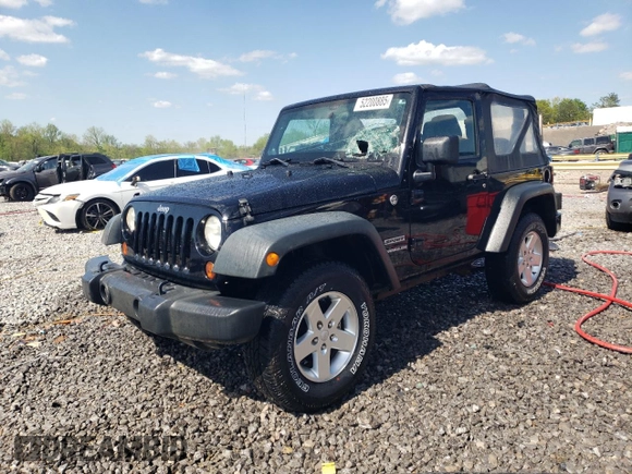 2013 Jeep Wrangler Sport with VIN 1C4AJWAG5DL694110, listed as a Copart auction lot 52200885 with 187,924 mi miles and Salvage Title. Bid and sale history available at carsss.com. Image 1.