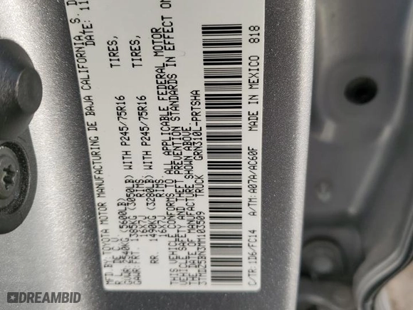 2021 Toyota Tacoma 4WD SR5 with VIN 3TMDZ5BN3MM103509, listed as a Copart auction lot 51150615 with 54,566 mi miles and Salvage Title. Bid and sale history available at carsss.com. Image 13.