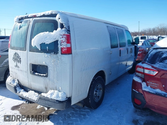 2018 Chevrolet Express Cargo Van with VIN 1GCWGAFG1J1195263, listed as a IAAI auction lot 41287882 with 71,475 mi miles. Bid and sale history available at carsss.com. Image 4.
