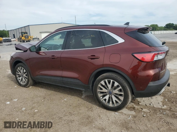 2021 Ford Escape Titanium with VIN 1FMCU9J91MUA79093, listed as a Copart auction lot 49645735 with 41,185 mi miles and Salvage Title. Bid and sale history available at carsss.com. Image 2.