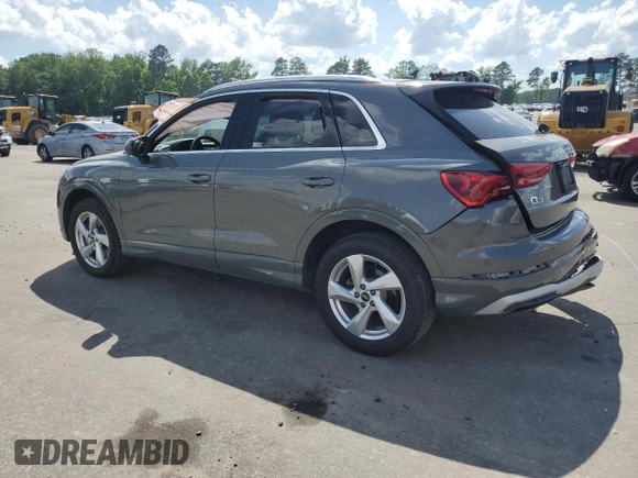 2021 Audi Q3 Premium with VIN WA1AUCF37M1067054, listed as a Copart auction lot 57299815 with 67,334 mi miles and Salvage title. Bid and sale history available at DreamBid. Image 2.