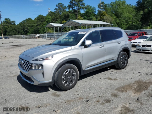2022 Hyundai Santa Fe Hybrid Blue with VIN KM8S2DA13NU049271, listed as a Copart auction lot 55011694 with 29,382 mi miles. Bid and sale history available at carsss.com. Image 1.