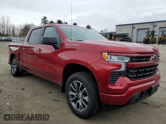 2023 Chevrolet Silverado 1500 RST with VIN 1GCUDEED0PZ333366, listed as a Copart auction lot 43222455 with 21,732 mi miles and Salvage Title. Bid and sale history available at DreamBid. Image 4.