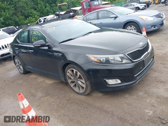 2014 Kia Optima SX Turbo with VIN 5XXGR4A61EG294366, listed as a IAAI auction lot 42540516 with 195,335 mi miles and . Bid and sale history available at DreamBid. Image 1.