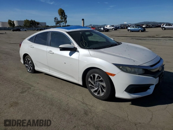2016 Honda Civic EX with VIN 19XFC2F73GE204858, listed as a Copart auction lot 45976235 with 126,904 mi miles and Salvage Title. Bid and sale history available at DreamBid. Image 4.