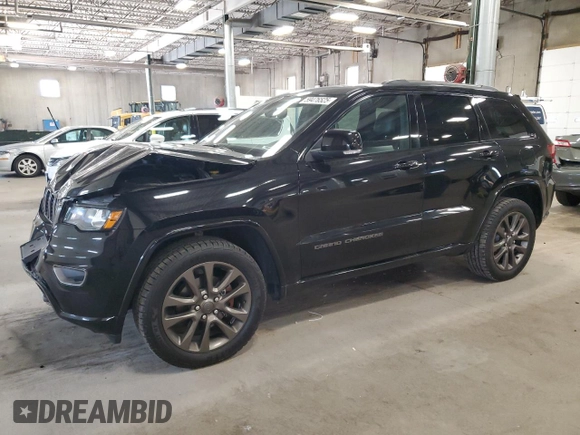 2017 Jeep Grand Cherokee Limited with VIN 1C4RJFBG4HC694526, listed as a Copart auction lot 59476525 with 99,607 mi miles and Salvage title. Bid and sale history available at DreamBid. Image 1.