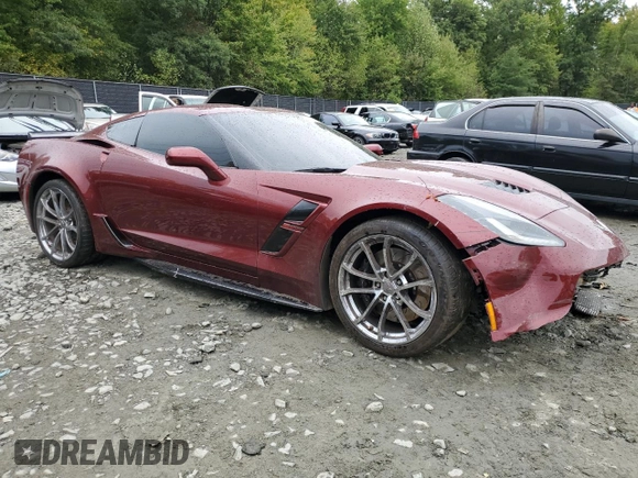 2019 Chevrolet Corvette Grand Sport 2LT with VIN 1G1YY2D70K5103755, listed as a Copart auction lot 72778344 with 0 mi miles and Salvage Title. Bid and sale history available at carsss.com. Image 4.