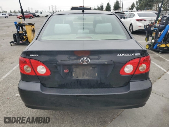 2006 Toyota Corolla CE with VIN JTDBR32E260096828, listed as a Copart auction lot 54001655 with 207,003 mi miles and Salvage Title. Bid and sale history available at DreamBid. Image 6.