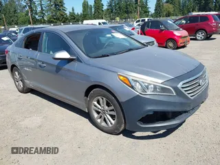 2016 Hyundai Sonata SE with VIN 5NPE24AF2GH367392, listed as a IAAI auction lot 42747168 with 203,504 mi miles and . Bid and sale history available at DreamBid. Image 1.