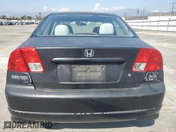 2004 Honda Civic LX with VIN 2HGES16544H579294, listed as a Copart auction lot 55528785 with 172,892 mi miles and Clean Title. Bid and sale history available at carsss.com. Image 6.