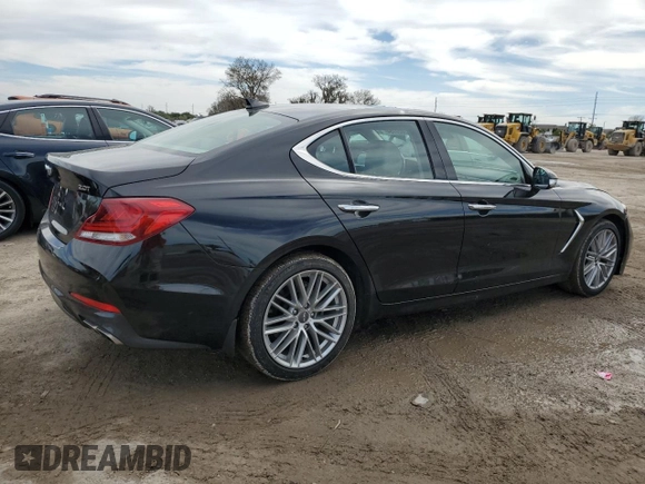 2021 Genesis G70 2.0T with VIN KMTG64LA9MU076535, listed as a Copart auction lot 42027754 with 20,446 mi miles. Bid and sale history available at carsss.com. Image 3.