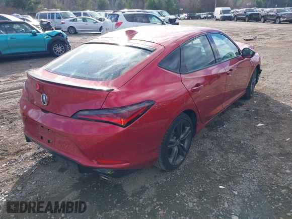 2023 Acura Integra w/A-Spec Package with VIN 19UDE4H36PA025466, listed as a IAAI auction lot 40806180 with 17,526 mi miles and . Bid and sale history available at DreamBid. Image 4.