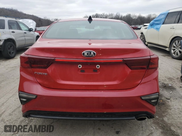 2021 Kia Forte LXS with VIN 3KPF24AD8ME411544, listed as a Copart auction lot 47969975 with 40,040 mi miles and Salvage Title. Bid and sale history available at carsss.com. Image 6.