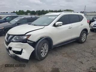 2017 Nissan Rogue SV with VIN KNMAT2MV1HP521146, listed as a Copart auction lot 57666445 with 123,010 mi miles and Salvage title. Bid and sale history available at DreamBid. Image 1.