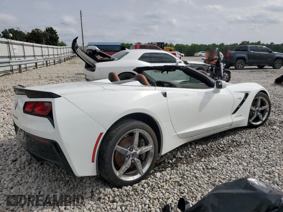 2015 Chevrolet Corvette 2LT with VIN 1G1YD3D7XF5104001, listed as a Copart auction lot 57149215 with Not provided miles and Salvage title. Bid and sale history available at DreamBid. Image 3.