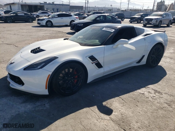 2017 Chevrolet Corvette Grand Sport 1LT with VIN 1G1YW2D78H5112055, listed as a Copart auction lot 70064994 with 36,739 mi miles and Salvage Title. Bid and sale history available at carsss.com. Image 1.