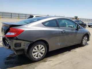 2012 Honda Civic Cpe LX with VIN 2HGFG3B59CH532249, listed as a Copart auction lot 65848414 with 80,214 mi miles and Salvage Title. Bid and sale history available at carsss.com. Image 3.