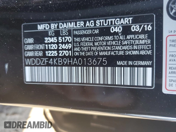 2017 Mercedes-Benz E 300 Luxury with VIN WDDZF4KB9HA013675, listed as a Copart auction lot 89335225 with 69,128 mi miles and Salvage title. Bid and sale history available at DreamBid. Image 13.