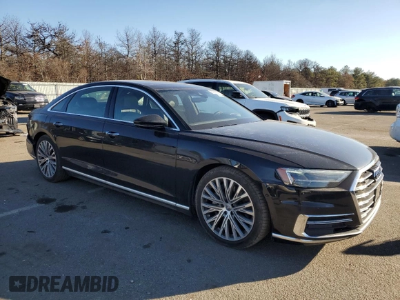 2019 Audi A8 z VIN WAU8DAF87KN004768, wystawiony jako Copart lot #88218675 z przebiegiem 42 354 mil mil oraz Szkody całkowita. Historia ofert i sprzedaży dostępna na DreamBid. Obrazek 4.
