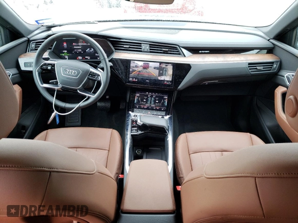 2022 Audi e-tron Premium with VIN WA1AAAGE5NB034143, listed as a Copart auction lot 43930573 with 4,484 mi miles. Bid and sale history available at carsss.com. Image 8.