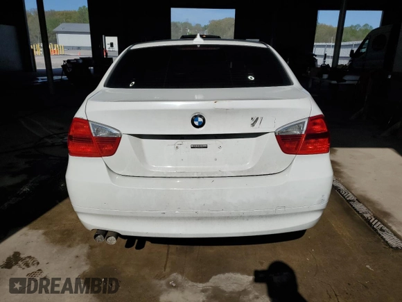 2007 BMW 3 Series 328xi with VIN WBAVC73577KP33915, listed as a Copart auction lot 53818485 with Not provided miles and Salvage title. Bid and sale history available at DreamBid. Image 6.