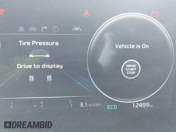 2023 Kia Niro Wind with VIN KNDCR3L15P5014997, listed as a IAAI auction lot 41525672 with 12,499 mi miles and . Bid and sale history available at DreamBid. Image 7.